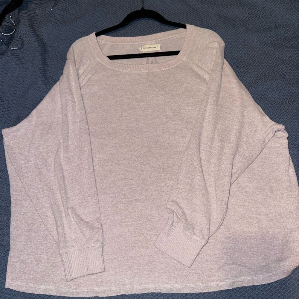 Lucky Brand Pink Knit Long Sleeve Top